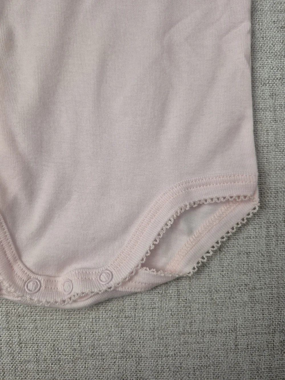 Petit Bateau Baby Girl 2 Pack Short Sleeve Picot Trim Bodysuits 12M